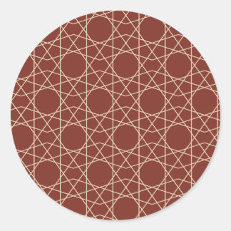 Pompeii Sand Geometry Classic Round Sticker