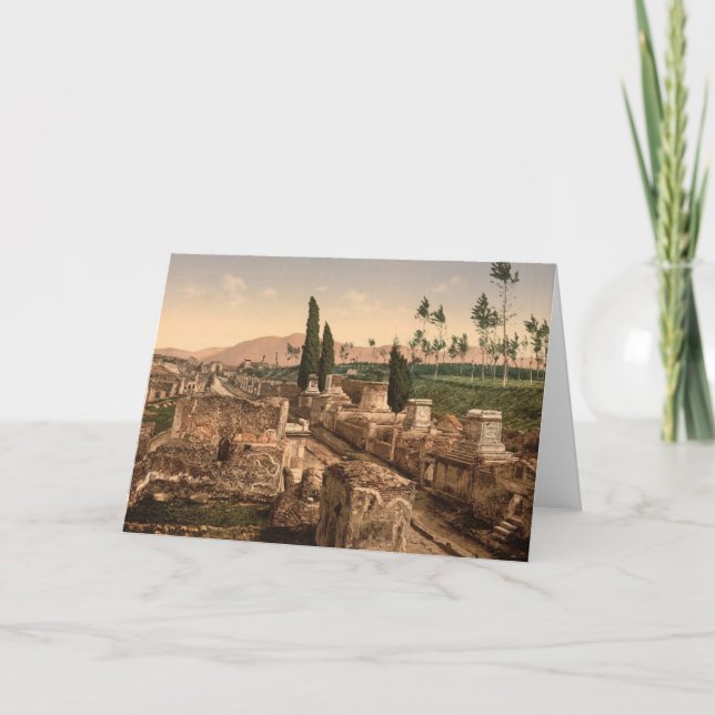 Pompeii, Street of Tombs Note Card (Front)
