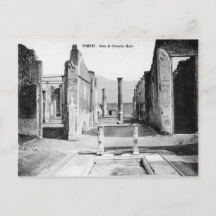 Pompeii, Villa and Vesuvius Postcard