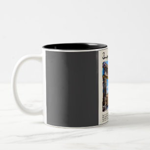 Pompeii Vintage Watercolour Travel  Two-Tone Coffee Mug