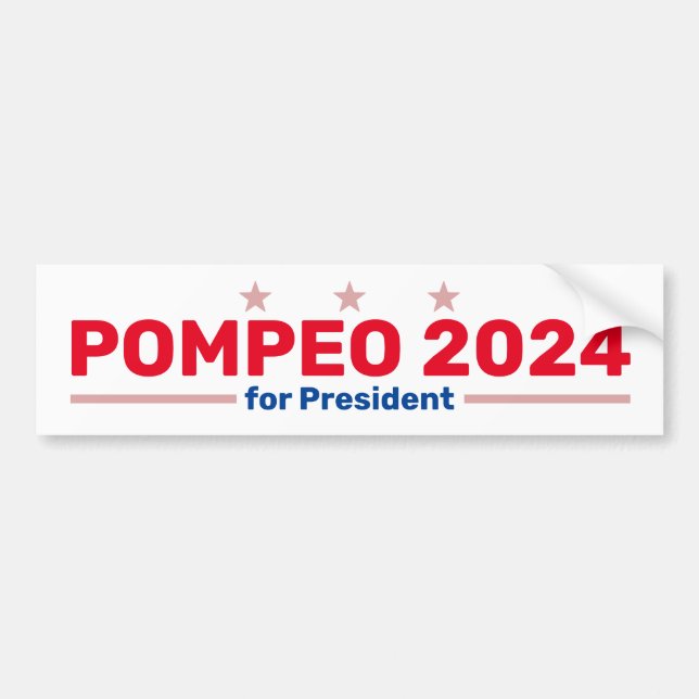 Pompeo 2024 bumper sticker (Front)