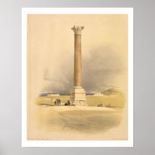 Pompey's Pillar, Alexandria, from "Egypt and Nubia Poster