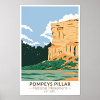 Pompeys Pillar National Monument Montana Vintage