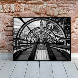 Pompidou Centre Black & White Fine Art Photography Poster