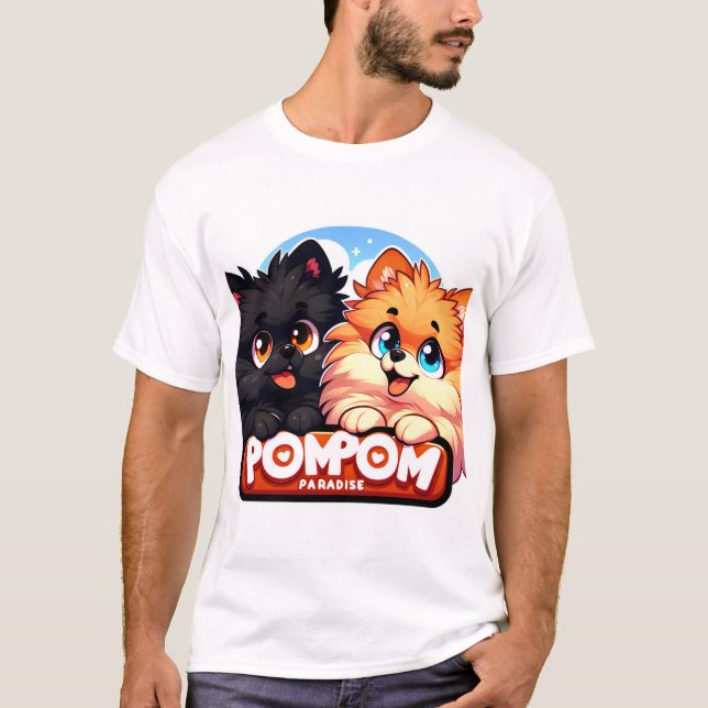 PomPomParadise tshirt jerbear and eevee (Front)