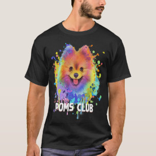 Poms Club Pomeranian Humour Pom Pom Animal Pun T-Shirt