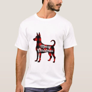 Pomsky Christmas Dog Mom Dad Plaid Gift T-Shirt (2