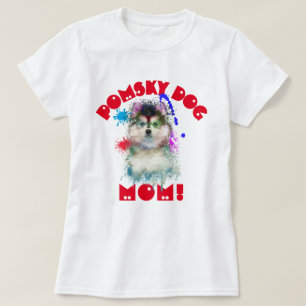 Pomsky Mum Dog Lover Best Dog Mum Ever T-Shirt