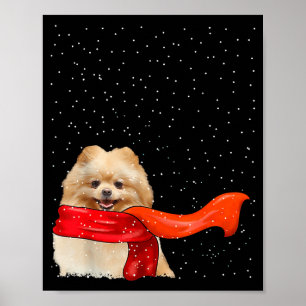 Pomvibesnian Dog Winter Christmas Sweater Xmas Pet Poster