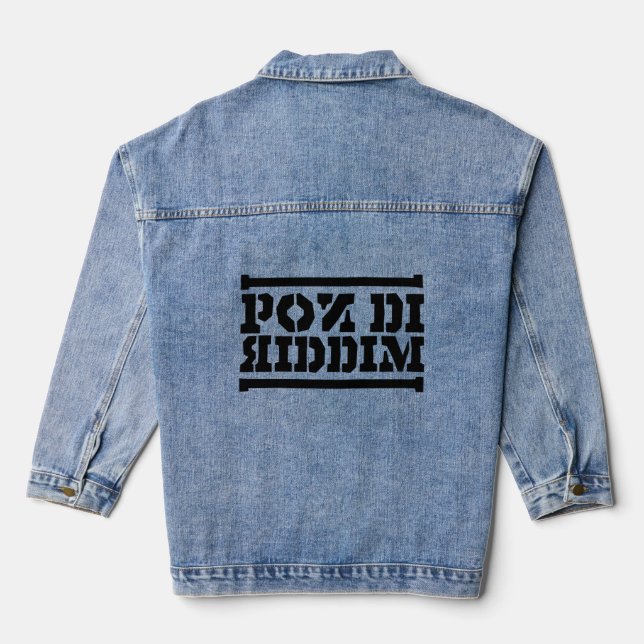 Pon Di Riddim Reggae Denim Jacket (Back)