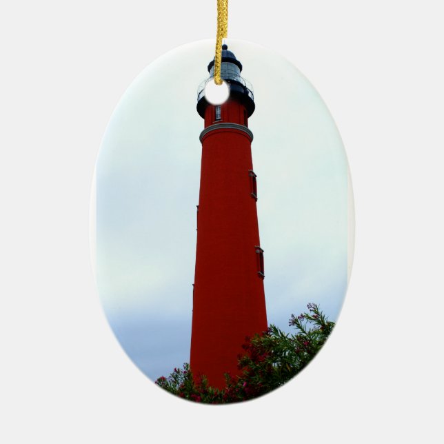 Ponce de Leon Inlet Lighthouse Ceramic Ornament (Front)