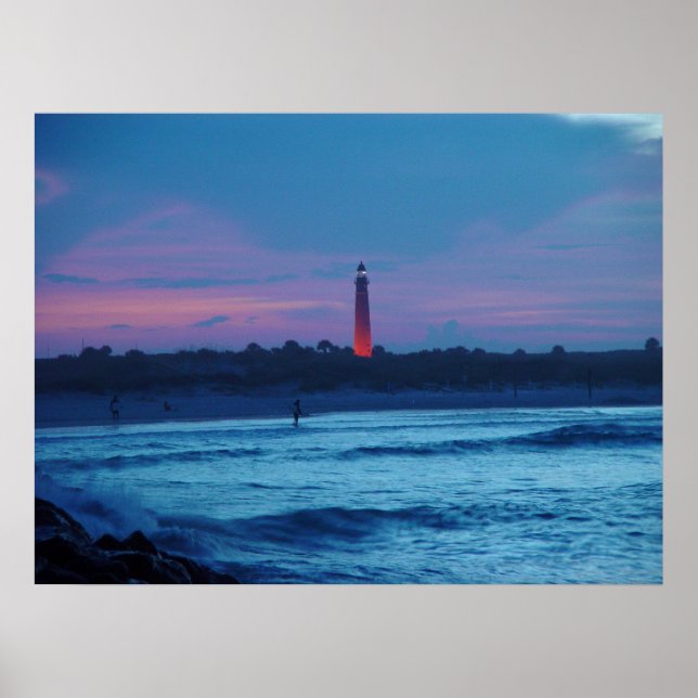Ponce de Leon Inlet Lighthouse Dusk Poster (Front)