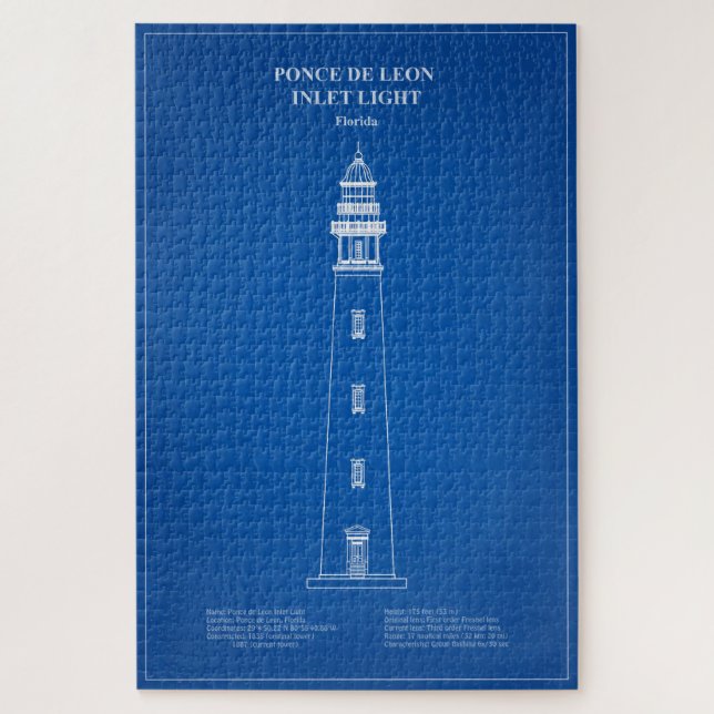 Ponce de Leon Inlet Lighthouse – Florida - AD Jigsaw Puzzle (Vertical)