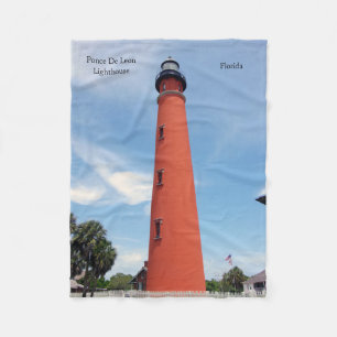 Ponce De Leon Lighthouse fleece blanket