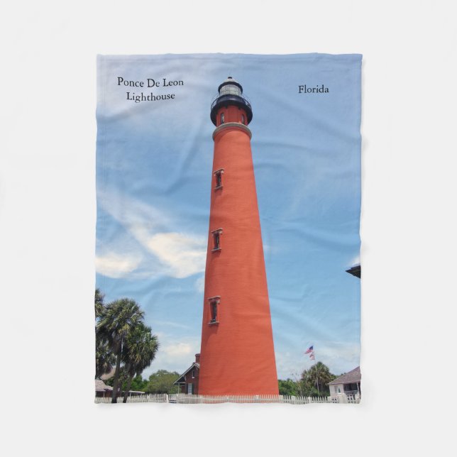 Ponce De Leon Lighthouse fleece blanket (Front)