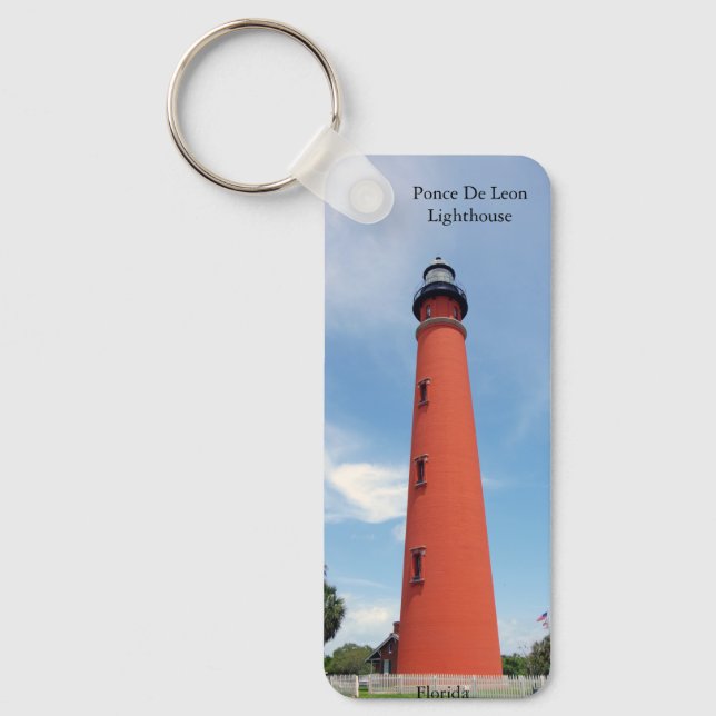 Ponce De Leon Lighthouse metal key chain (Front)