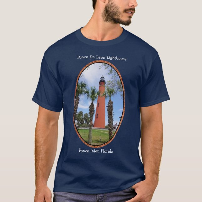 Ponce De Leon Lighthouse shirt white lettering (Front)