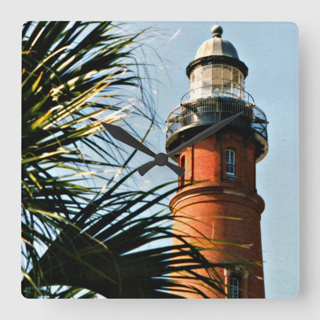 Ponce Inlet Lighthouse, Florida Square Wall Clock (Front)