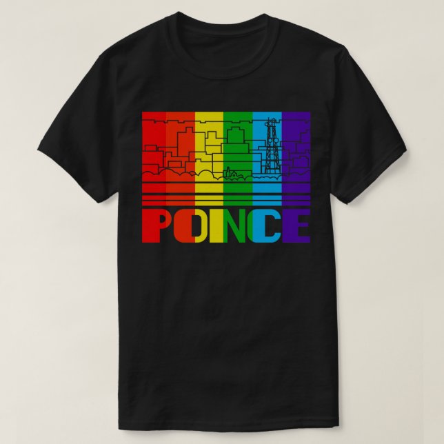Ponce Pride  Ponce LGBT Gift LGBTQ Supporter Tee P (Design Front)
