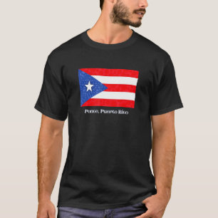 Ponce Puerto Rico Pr Puerto Rican Flag Amapola Bor T-Shirt
