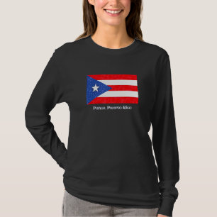 Ponce Puerto Rico Pr Puerto Rican Flag Amapola Bor T-Shirt