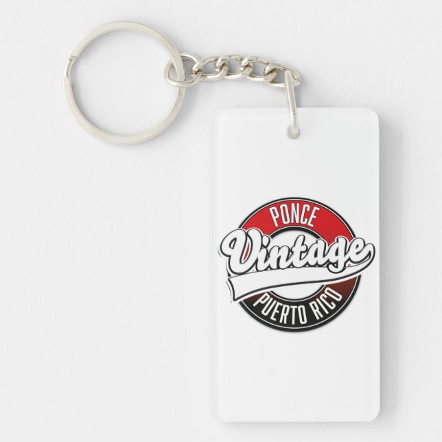 Ponce Puerto Rico vintage logo Key Ring (Front)