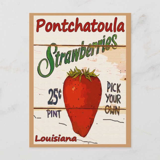 Ponchatoula Strawberries Card (Front)