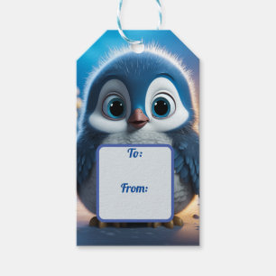 Poncho - A smooth baby penguin Gift Tags