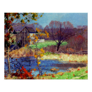 Pond at Old Lyme, Connecticut Poster