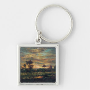 Pond at the Edge of a Wood Key Ring