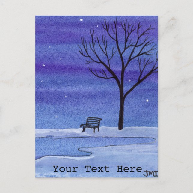 Pond Bench  Postcard (Front)