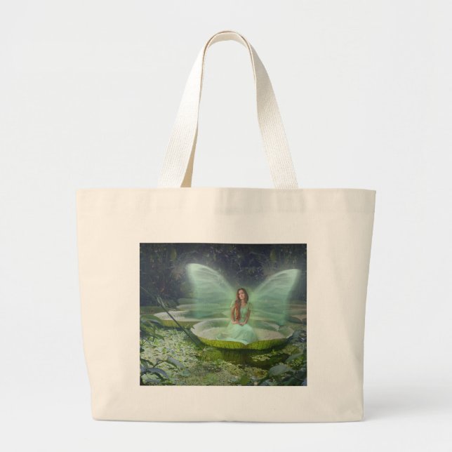 Pond Fairy Large Tote Bag (Front)