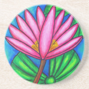 Pond Gem Coaster #3  by Lisa Lorenz