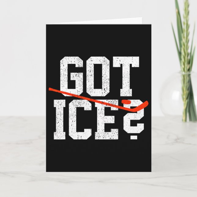 Pond Hockey Player Got Ice Shinny  Card (Front)