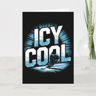 Pond Hockey Player Icy Cool Shinny Card