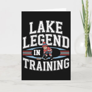 Pond Hockey Player Lake Legend Shinny Card