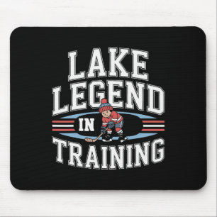 Pond Hockey Player Lake Legend Shinny  Mouse Pad