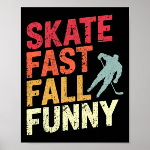 Pond Hockey Player Skate Fast Shinny (1) Poster