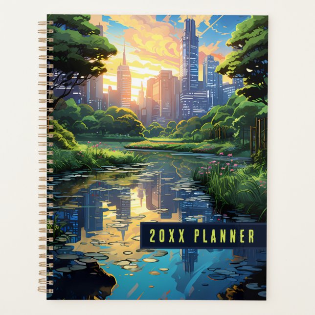 Pond in a City Park Planner (Front)