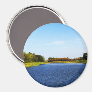Pond in the southern steppe part of Ukraine Magnet