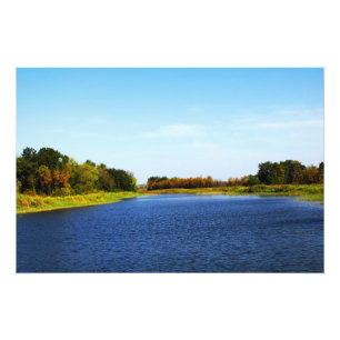 Pond in the southern steppe part of Ukraine Photo Print