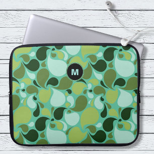 Pond Life Paisley Monogram Laptop Sleeve
