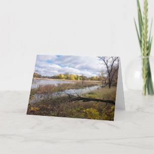Pond Marshes and Woodlands of Wildlife Refuge Holiday Card