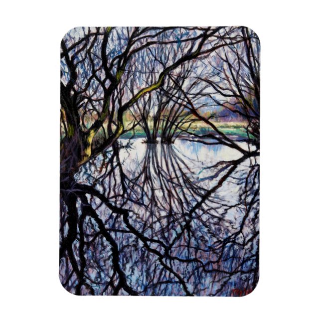 Pond Reflections 2009 Magnet (Vertical)