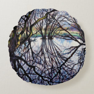 Pond Reflections 2009 Round Cushion