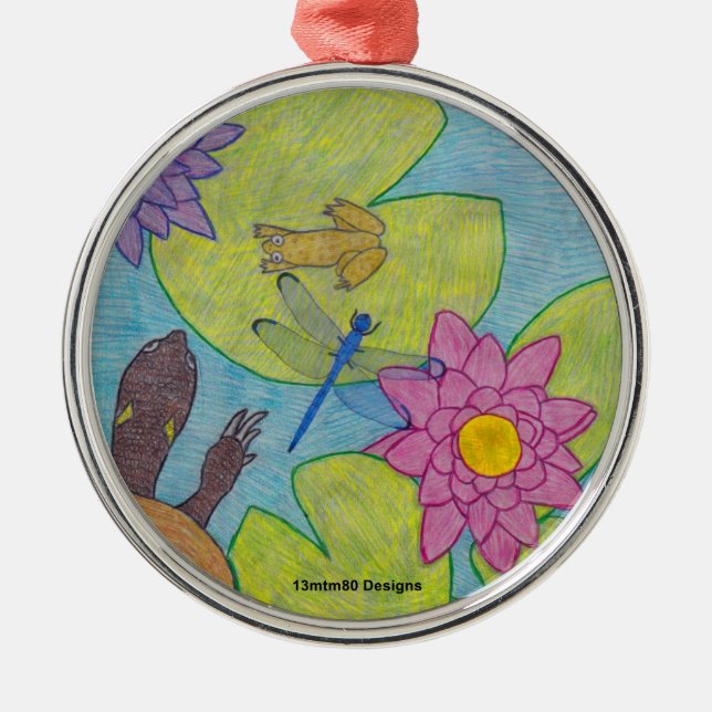 Pond Scene - Premium Ornament (Front)