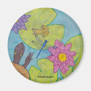 Pond Scene (round) - Magnet