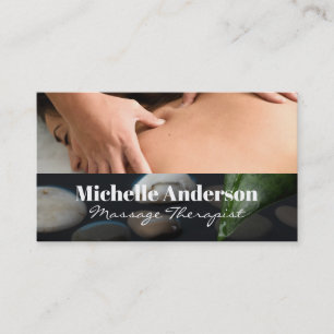 Pond Stones   Back Massage Session Business Card