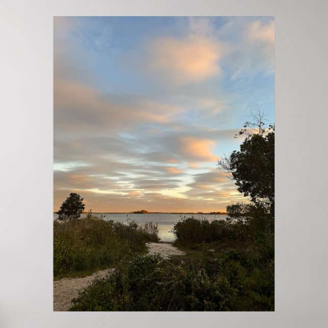 Pond Waterscape Sunset Photo Poster (Front)