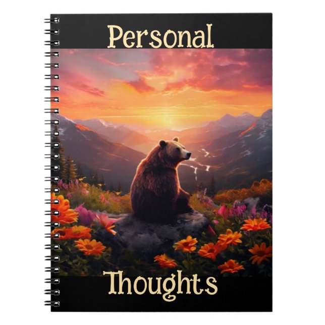 Pondering Bear Notebook (Front)
